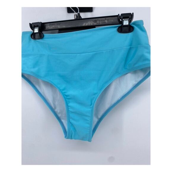 SHEIN Women's Plus Light Blue Solid Swim Bottoms SZ 0XL - Picture 2 of 6